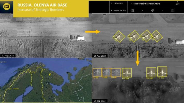 Avioane care transportă bombe nucleare, surprinse prin satelit