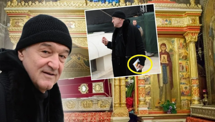 Gigi Becali a împărţit bani la pelerinajul Cuvioasei Parascheva