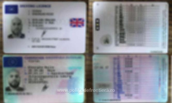 A venit din Spania, cu două permise de conducere false