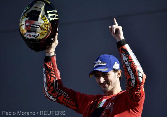 Moto: Italianul Francesco Bagnaia (Ducati) a câştigat în premieră titlul de campion mondial la MotoGP