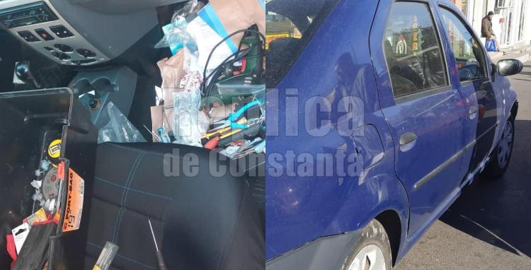 Mașină vandalizată: făptașii au răvășit tot, dar n-au furat nimic