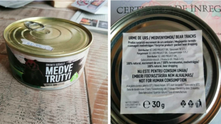 Excremente de urs la conservă, 'delicatese' vândute în România 
