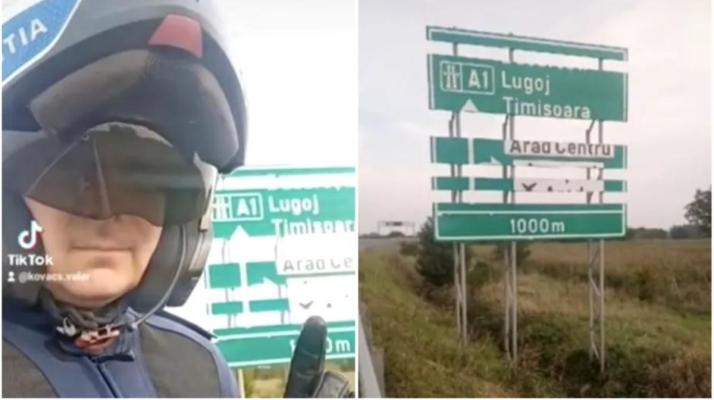 Indicatoarele de pe autostrada Arad-Nădlac, un adevărat mister pentru șoferi