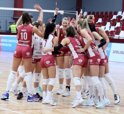 Volei feminin: Victorie pentru CSM Târgovişte, care a urcat pe locul secund în Divizia A1
