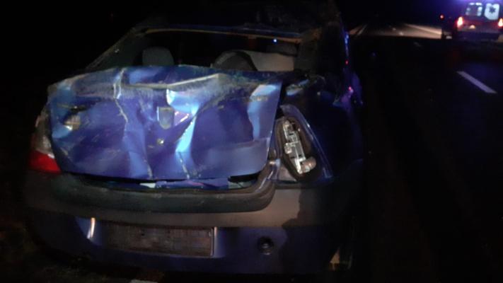 Un autoturism s-a răsturnat, între localitățile Gura Dobrogei și Cogealac