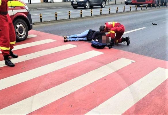 Pieton lovit de un autoturism, în Constanța 