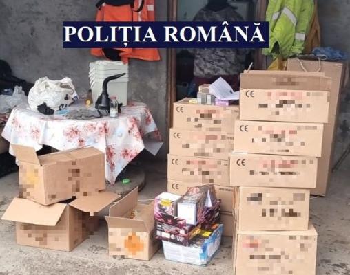 Femeie, din Castelu, prinsă cu 67 de kilograme de petarde, în casă 