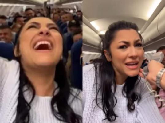Andra, show în avion, împreună cu pasagerii