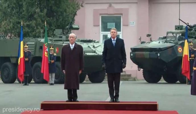 Preşedintele Portugaliei a ajuns la Batalionul 1 Instrucţie ''Olt'' din Caracal