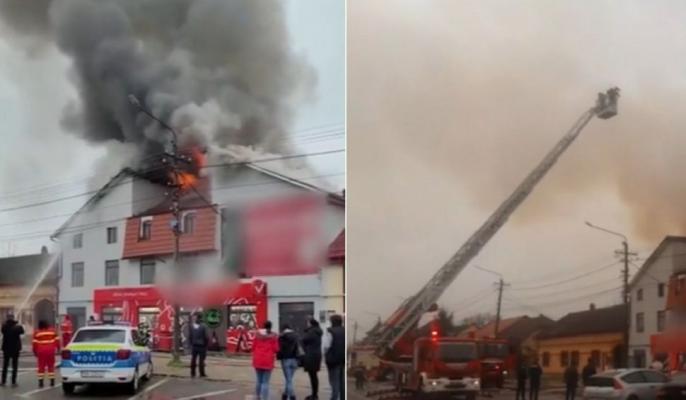 Incendiu devastator la un supermarket