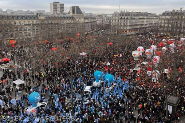 Greviştii francezi spun ''nu'' proiectului de reformă a pensiilor