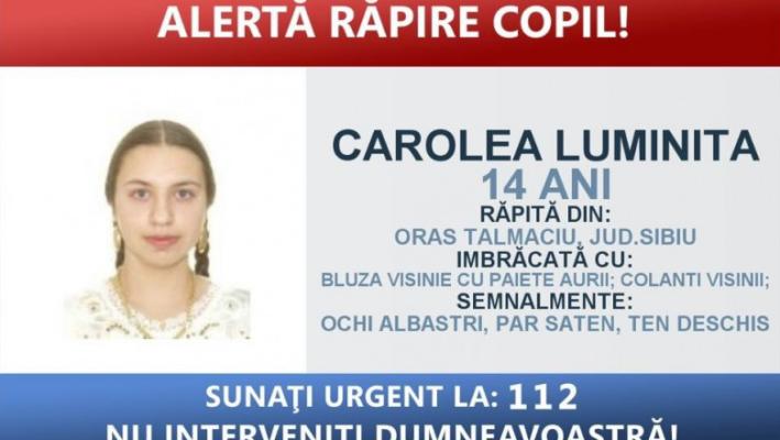 Alertă! O fată de 14 ani a fost răpită, noaptea, din casă de patru mascați
