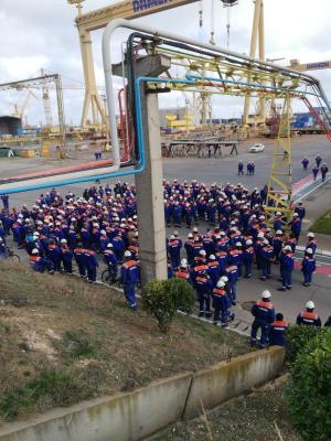 Un nou protest la Șantierul Naval Damen Mangalia! Video