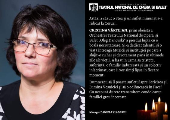 Doliu la Teatrul ”Oleg Danovski”: o artistă a pierdut lupta cu boala 