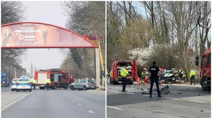 Accident cu trei mașini, în Otopeni: Traficul este blocat, primul bilanț arată că există patru victime