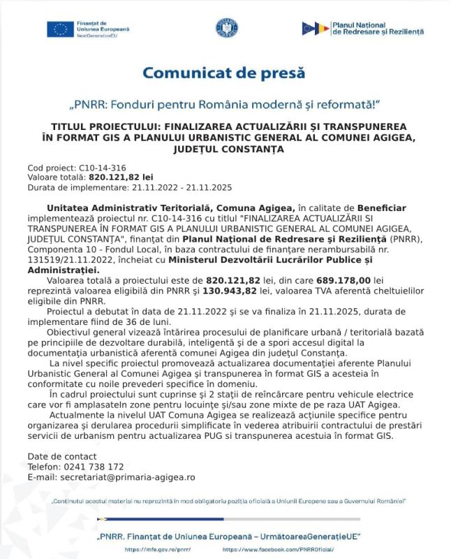 PNRR: fonduri pentru Romania moderna si reformata!