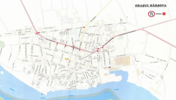 Primăria Hârșova anunță montarea de noi indicatoare rutiere