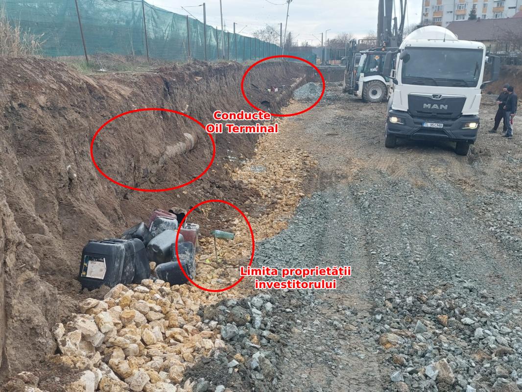 Fagadau a emis, in 2019, autorizatia de constructie a unui bloc peste conductele Oil Terminal. Video