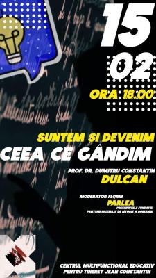 Prof. Dumitru Constantin Dulcan va susține o conferință la Centrul „Jean Constantin”