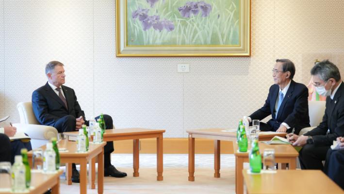 Klaus Iohannis s-a întâlnit cu președinții Parlamentului din Japonia
