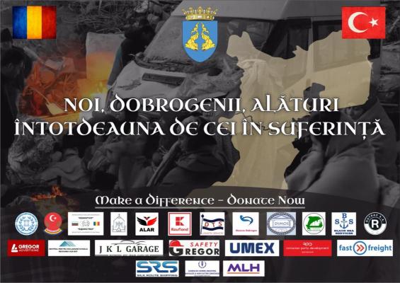 Acțiune umanitară pentru oamenii afectați de cutremurele din Turcia 