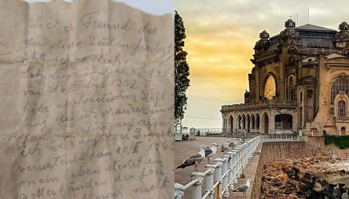 Mesaj emoționant descoperit în zidurile Cazinoului din Constanța 