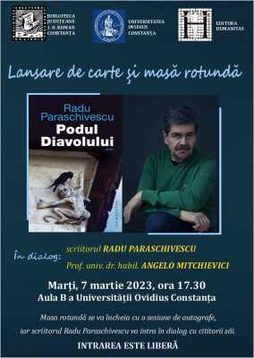 Masă rotundă și lansarea romanului „Podul diavolului” al scriitorului Radu Paraschivescu