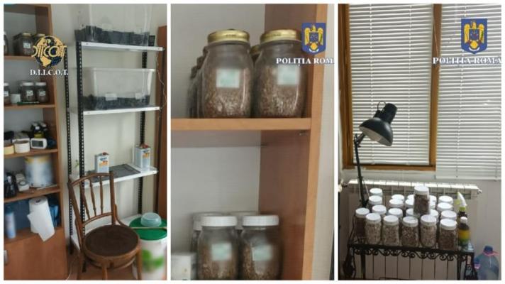 Apartament transformat în laborator de droguri de un bucureștean