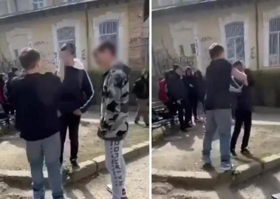 Elev bătut și umilit, lângă o școală din Tulcea