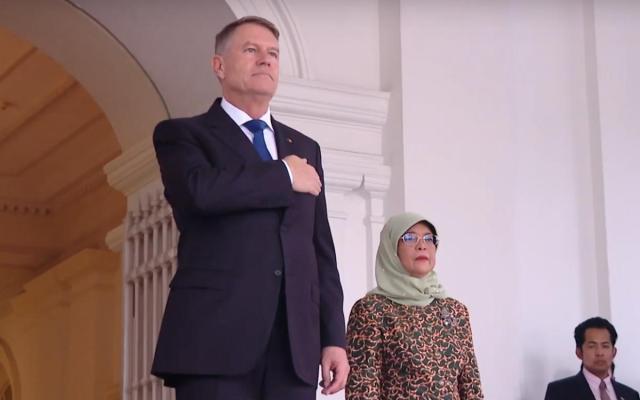Klaus Iohannis - primit de preşedintele Republicii Singapore.Video