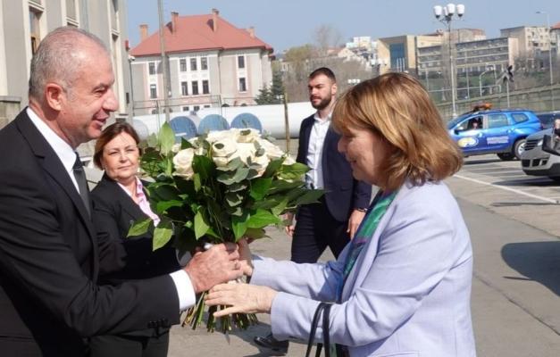 Florin Vizan s-a întâlnit cu ambasadorul SUA în România, Kathleen Kavalec, în Portul Constanța