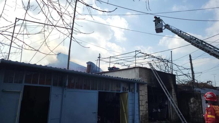 Incendiu la un garaj, în Constanța 