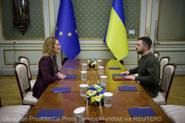 Zelenski şi Metsola speră ca Ucraina să poată începe negocierile de aderare la UE anul acesta