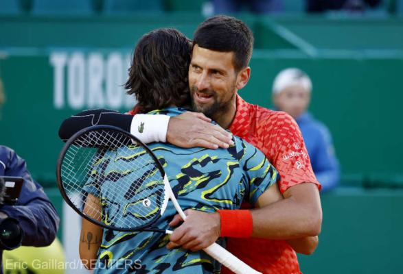 Tenis: Novak Djokovic, învins de italianul Lorenzo Musetti în optimi la Monte Carlo