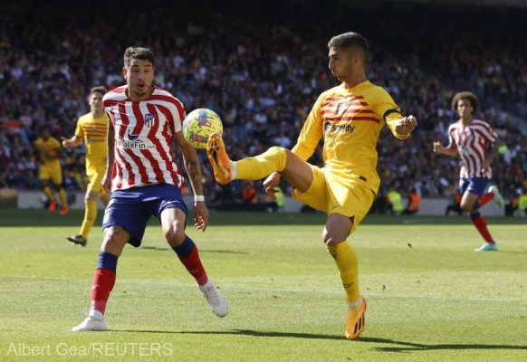 Fotbal: FC Barcelona - Atletico Madrid 1-0, în derby-ul etapei a 30-a din La Liga