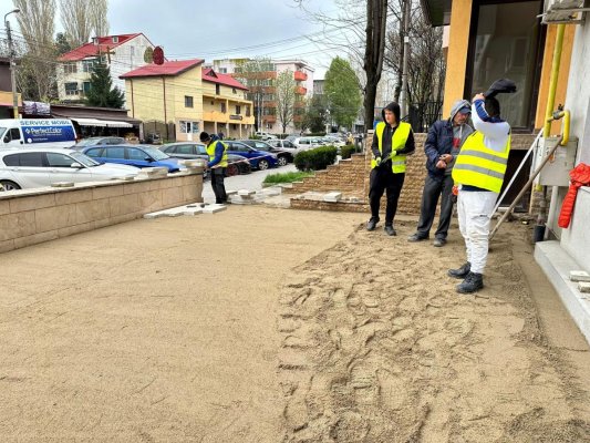 A început modernizarea zonelor pietonale din centrul orașului Năvodari