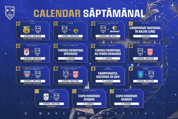 O nouă săptămână cu emoții și provocări pentru sportivii CSM Constanța