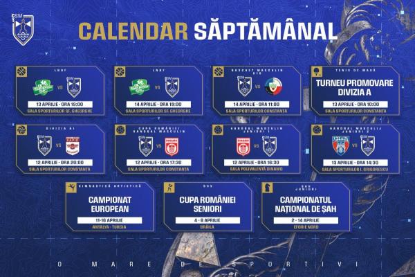 O săptămână plină de provocări pentru sportivii de la CSM Constanța
