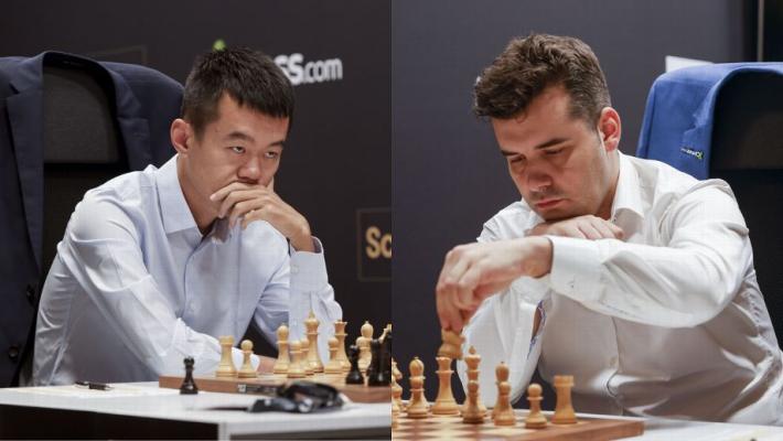  Şah: Rusul Nepomniaşci a câştigat o primă partidă cu chinezul Ding Liren, în finala Campionatului Mondial 