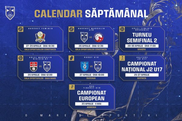 Sportivii CSM Constanța, săptămână plină de provocări