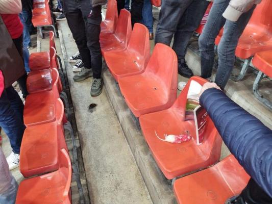 Şobolani morţi, aruncaţi de suporterii Charleroi către cei ai lui Standard Liege