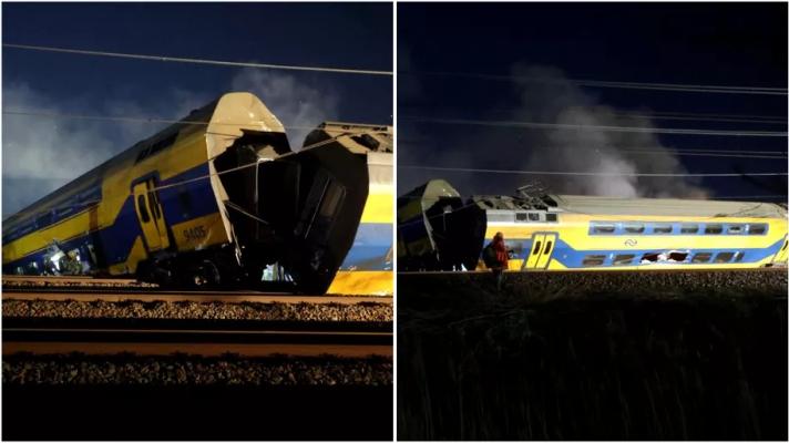 Un tren de pasageri a deraiat în Olanda: cel puțin un mort și 30 de răniți