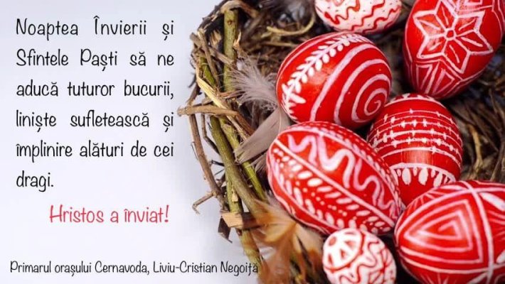 Primarul din Cernavodă, urări de Paște
