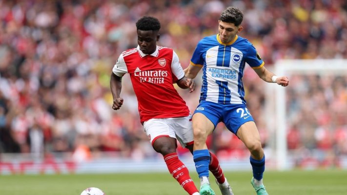 Fotbal: Arsenal a fost învinsă acasă de Brighton şi mai are şanse minime la câştigarea Premier League