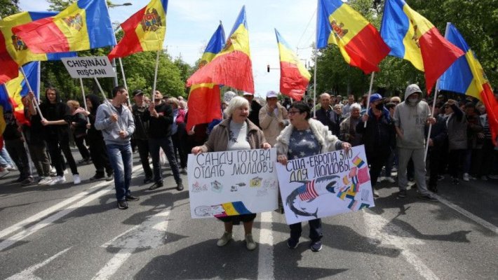Proteste ale partidului Șor, la Chișinău. Aproape 30 de oameni arestați