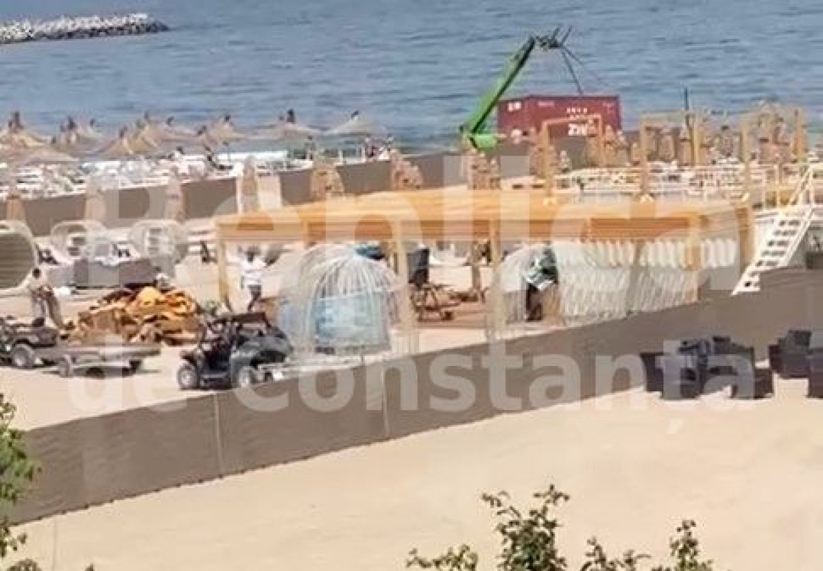 Macaralele si containerele se „bronzeaza“ pe plaja din Faleza Nord! Video 