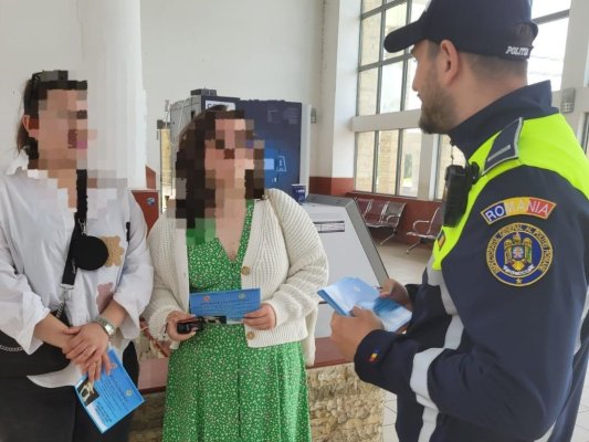 Activități preventive ale polițiștilor, în Gara C.F.R. Constanța