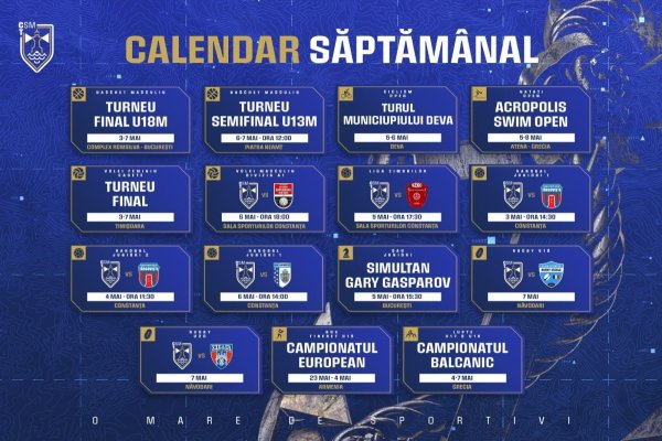 Sportivii CSM Constanța, săptămână plină de provocări