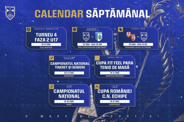 Sportivii CSM Constanța, săptămână plină de provocări