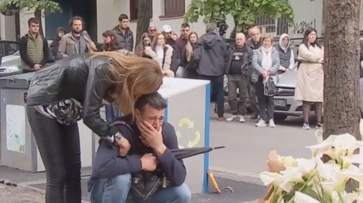 Imagini sfâşietoare cu antrenorul sârb din România a cărui fiică a fost ucisă